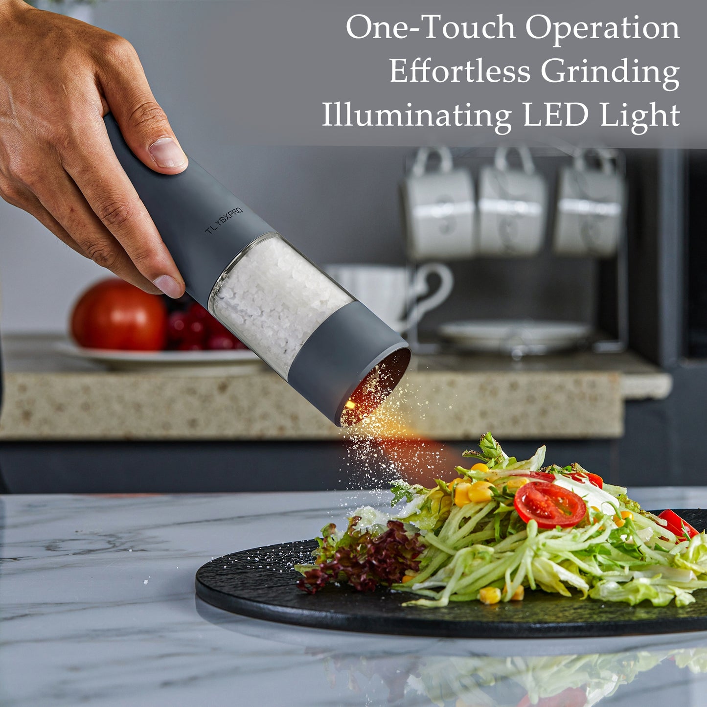 TLYSXPRO Adjustable Electric Pepper Mill