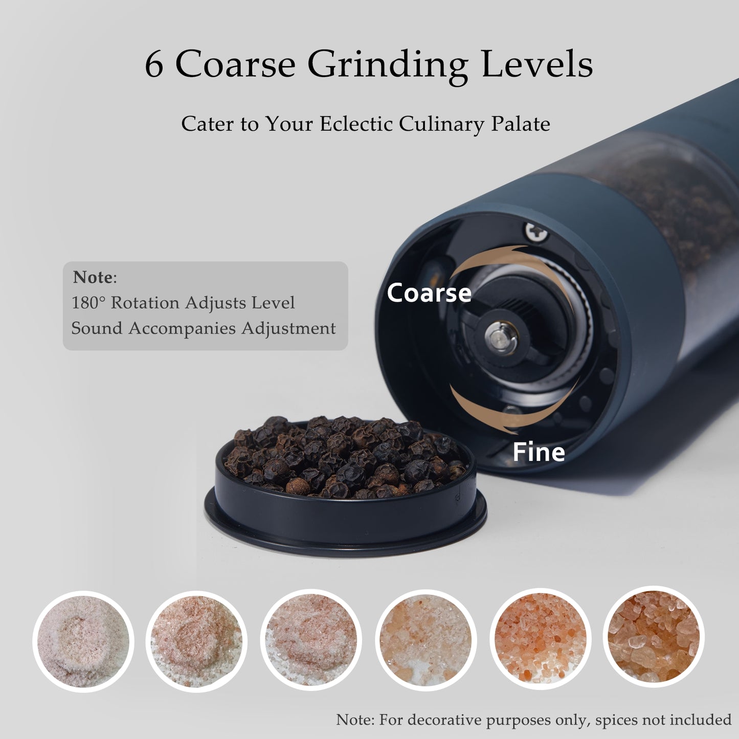 TLYSXPRO Adjustable Electric Pepper Mill