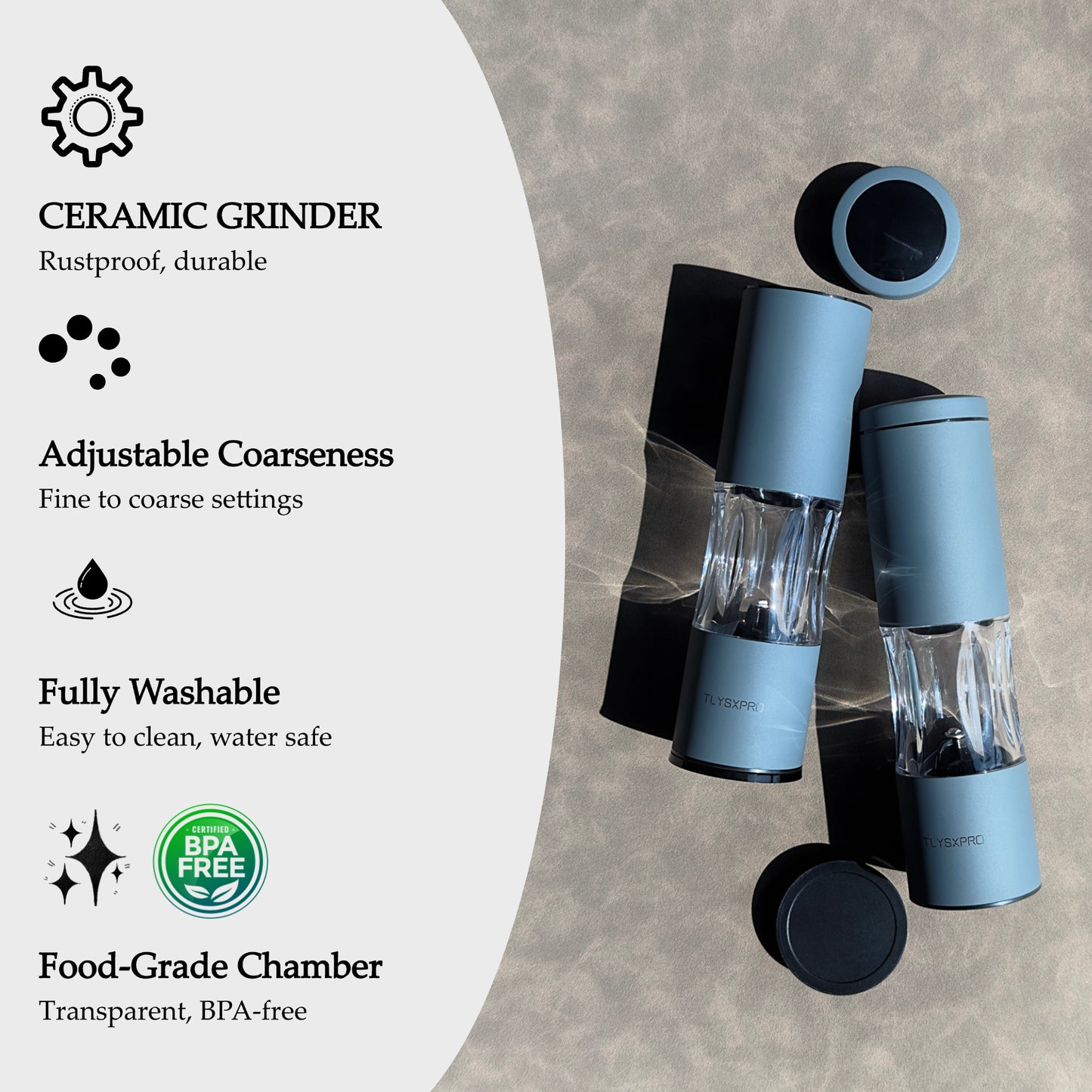 TLYSXPRO Premium Manual Pepper Mill