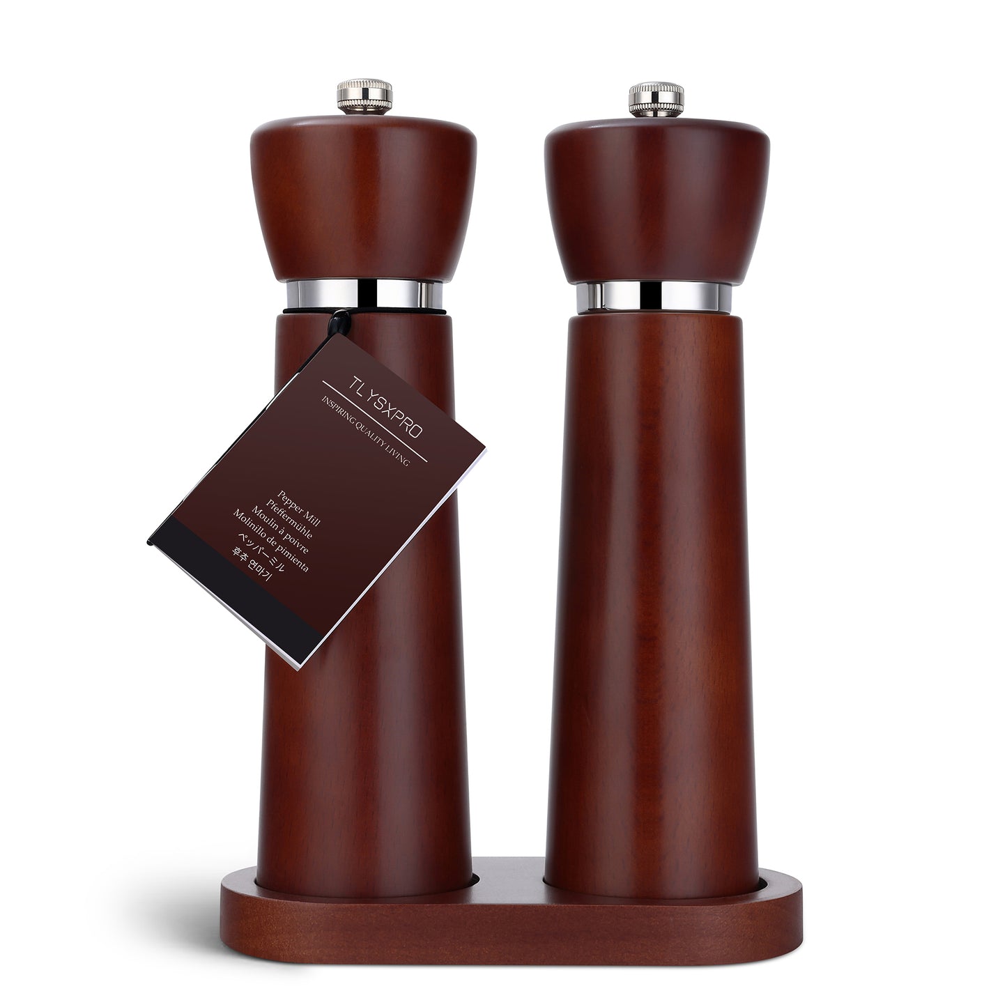 TLYSXPRO Korlo Wooden Salt and Pepper Grinder Set